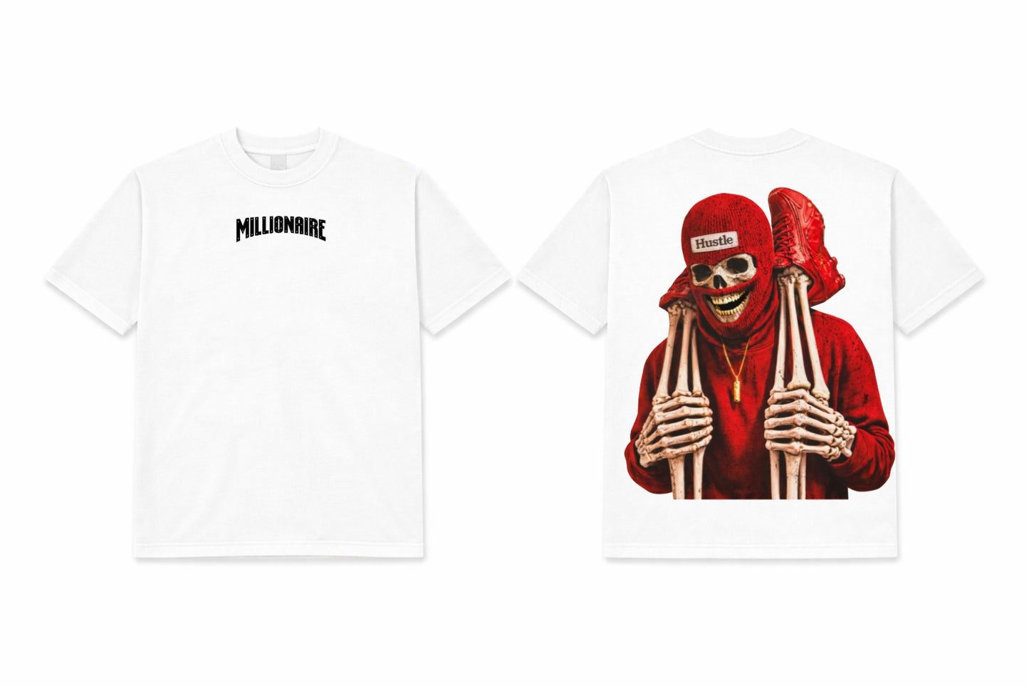 MC Hustle Skeleton Tee - White