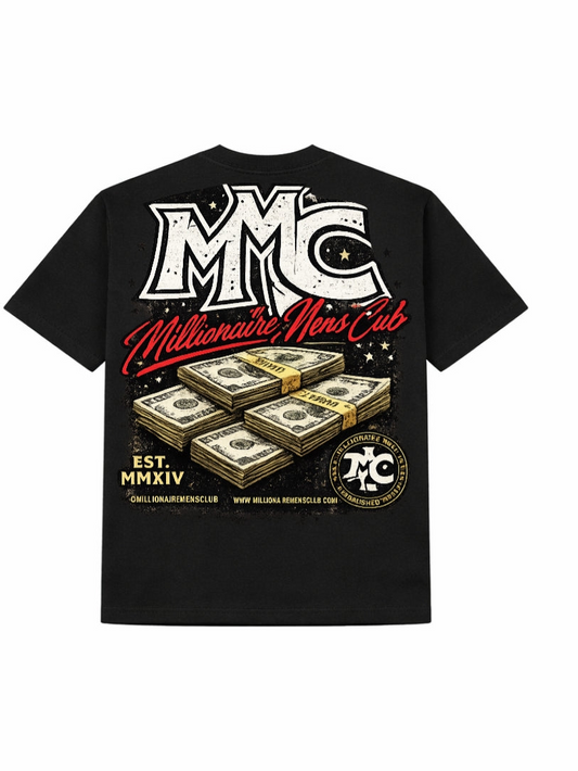 MMC Stacked Capital Tee - Black