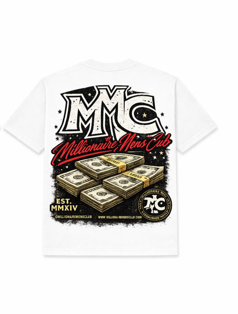 MMC Stacked Capital Tee - White