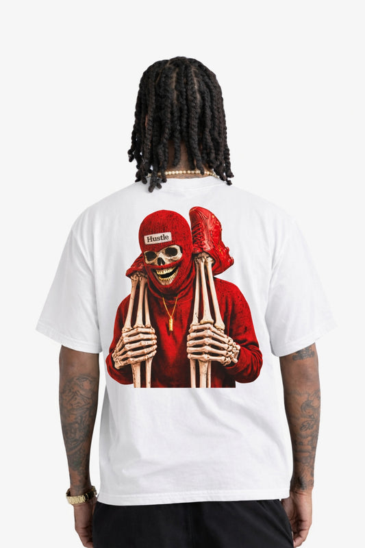MC Hustle Skeleton Tee - White