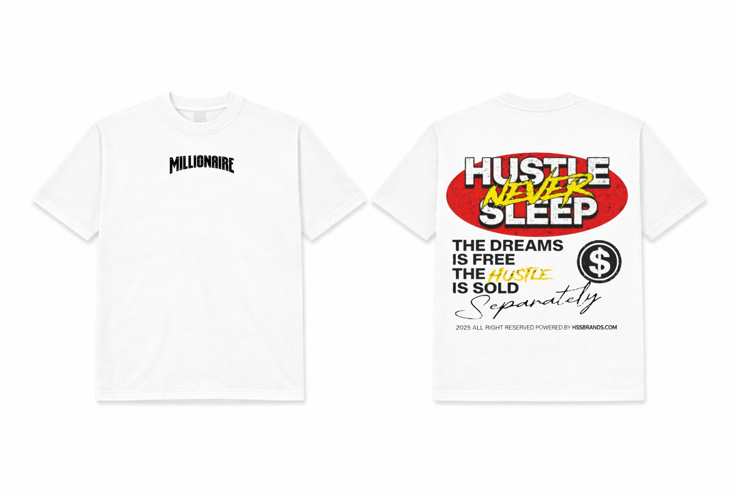 MMC Hustle Never Sleep Tee - White