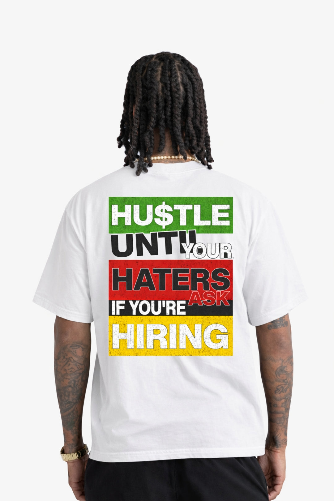 MC Hustle Until Tee - White