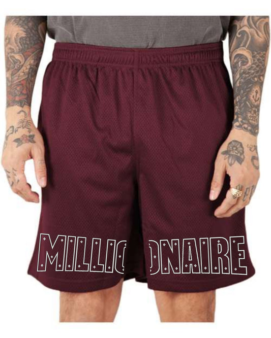 MC Unisex Mesh PE Shorts - Maroon