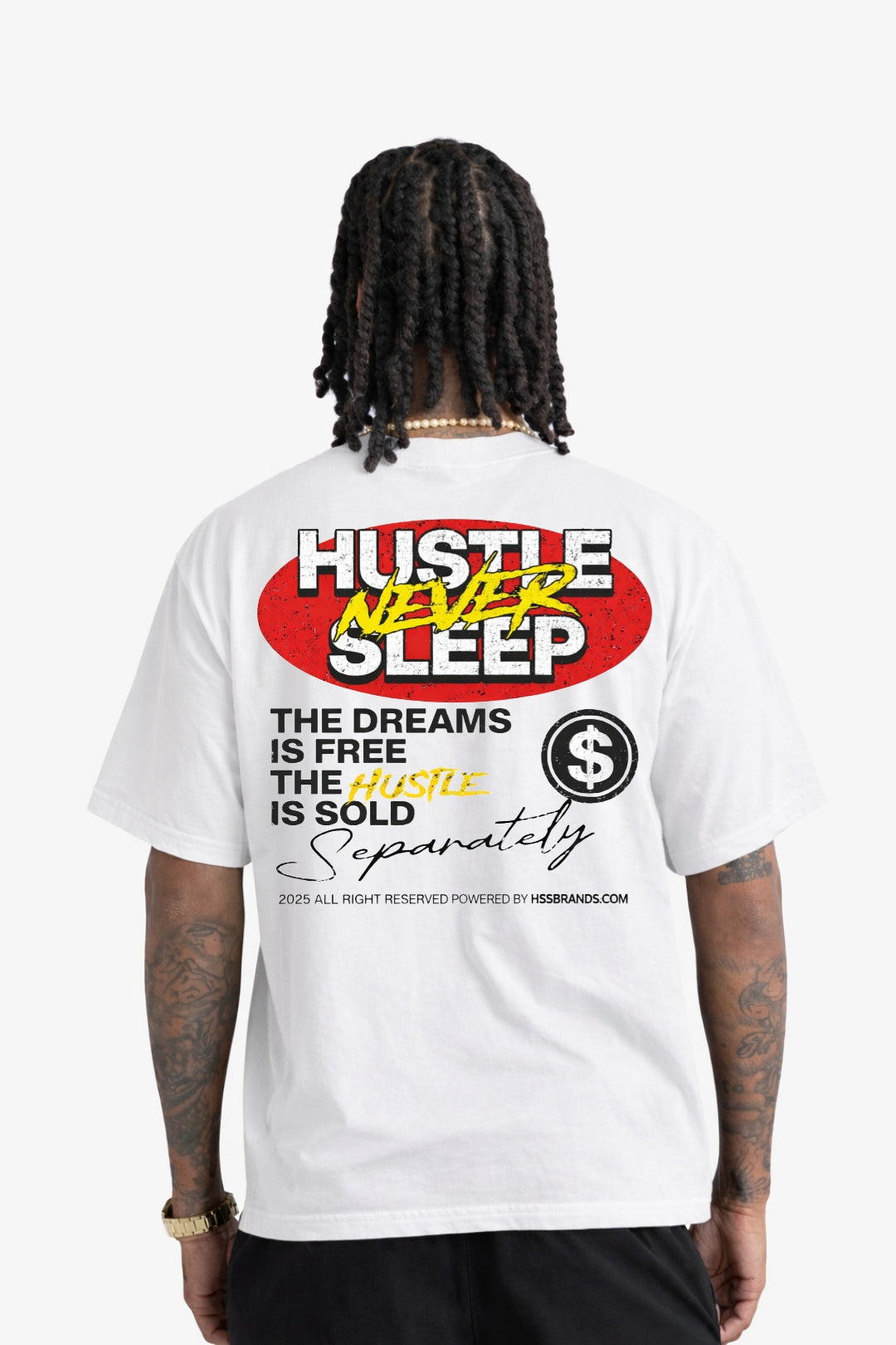 MMC Hustle Never Sleep Tee - White